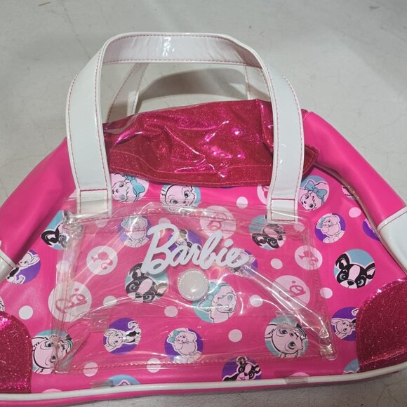 Barbie Pet Carrier Bag Pink for Toy Dog Cat Animal Storage Carrier Zipper Top - Picture 1 of 3